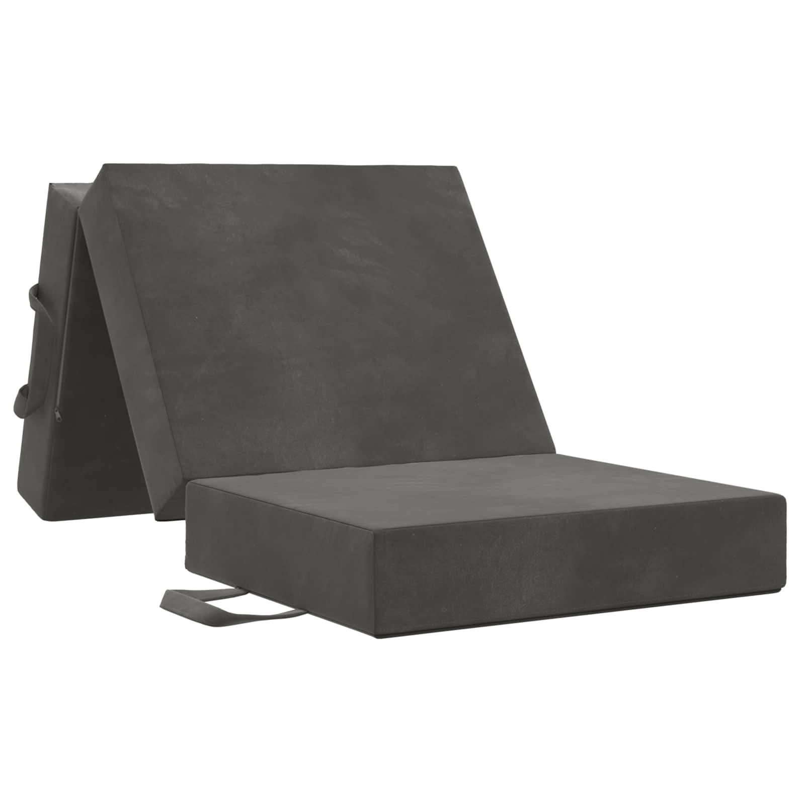 vidaXL Klappsofa Bett 75 x 63 x 45 cm Dunkelgrau