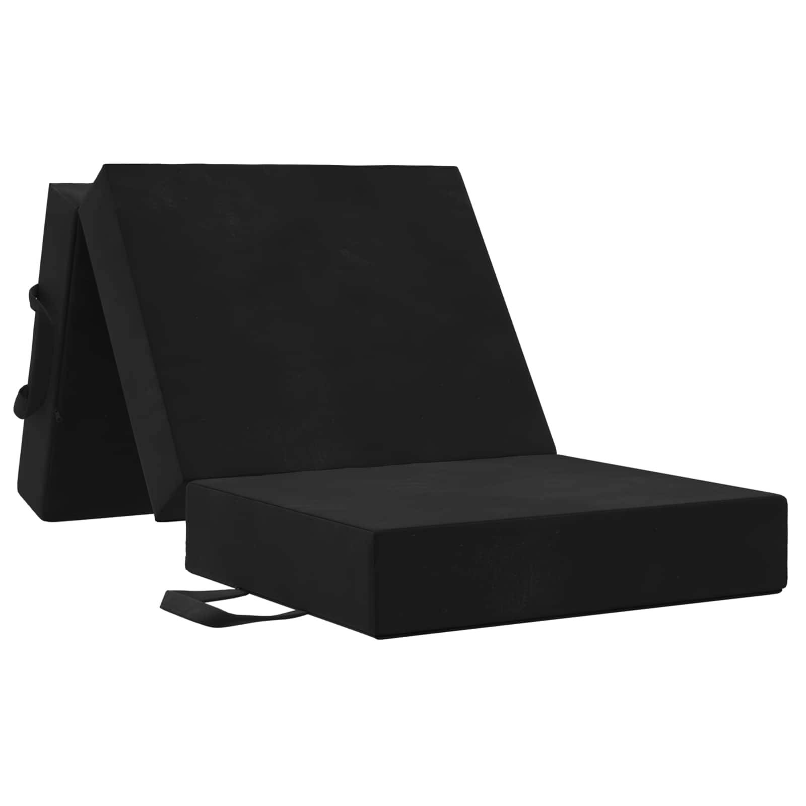 vidaXL Klappsofa Bett 75 x 63 x 45 cm Schwarz