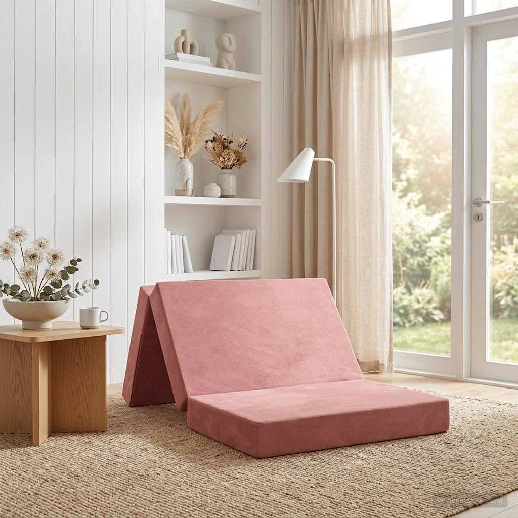 vidaXL Klappsofa Bett 90 x 67 x 45 cm Rosa