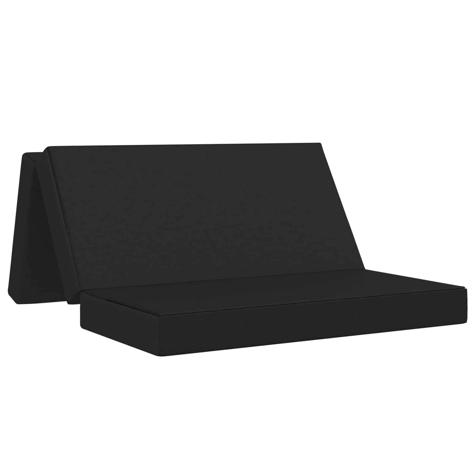 vidaXL Klappsofa Bett 120 x 67 x 45 cm Schwarz