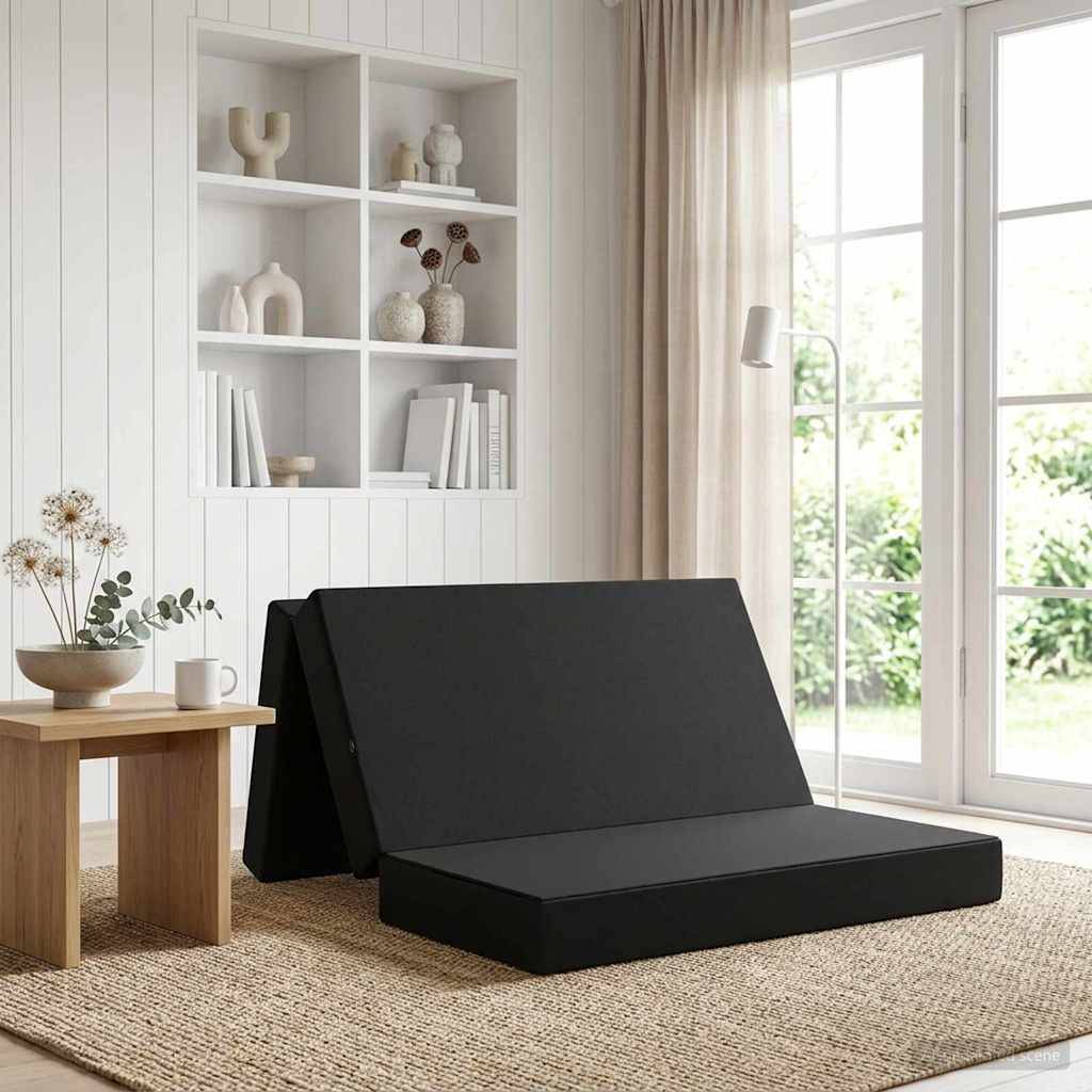 vidaXL Klappsofa Bett 120 x 67 x 45 cm Schwarz