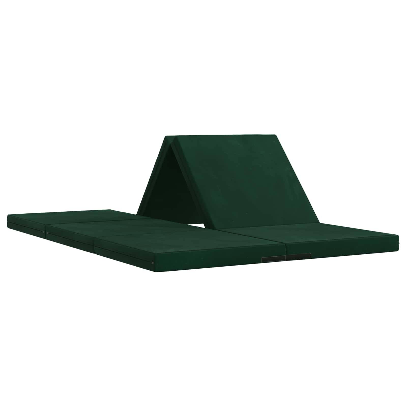 vidaXL Faltmatratze 140 x 67 x 45 cm Dunkelgrün