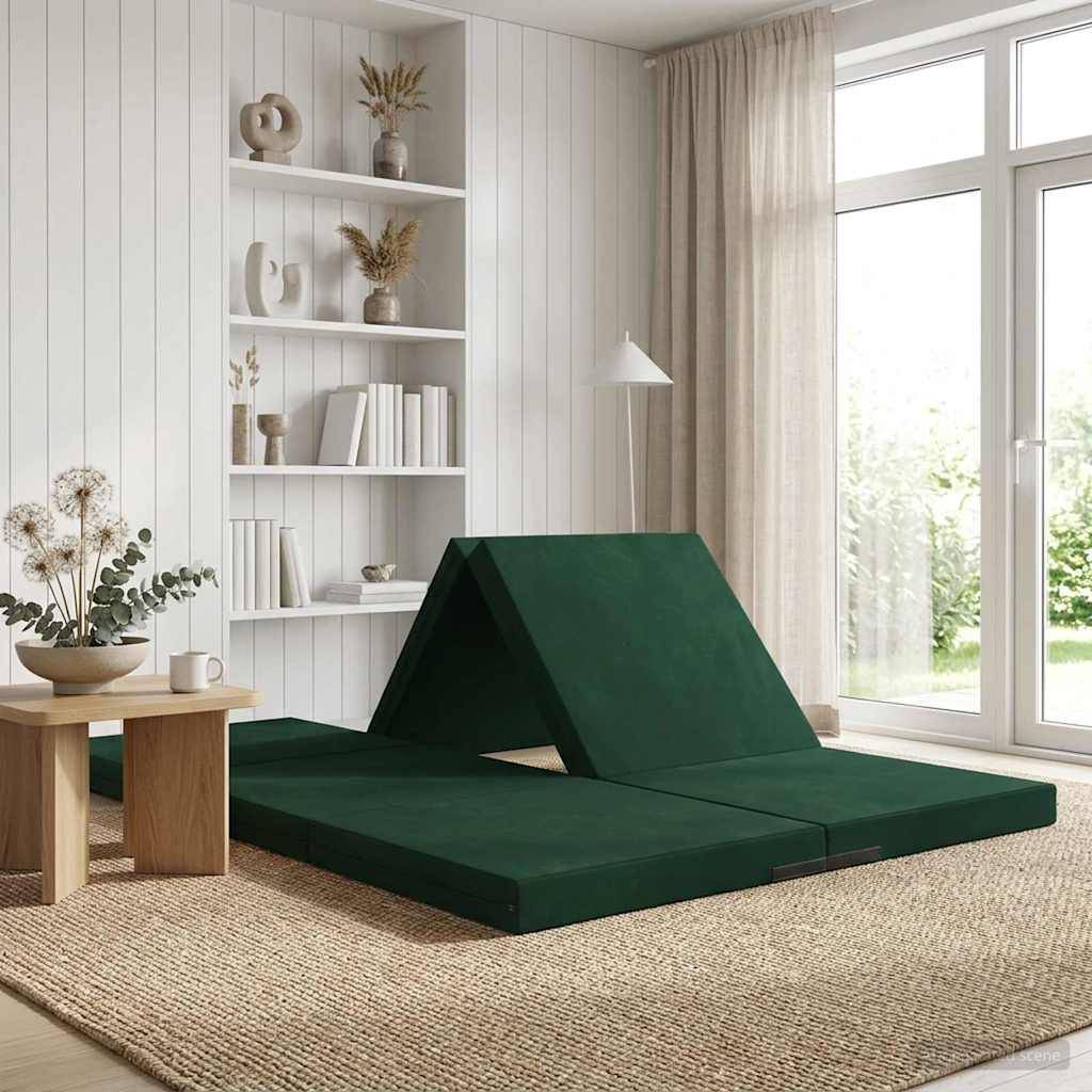 vidaXL Faltmatratze 140 x 67 x 45 cm Dunkelgrün