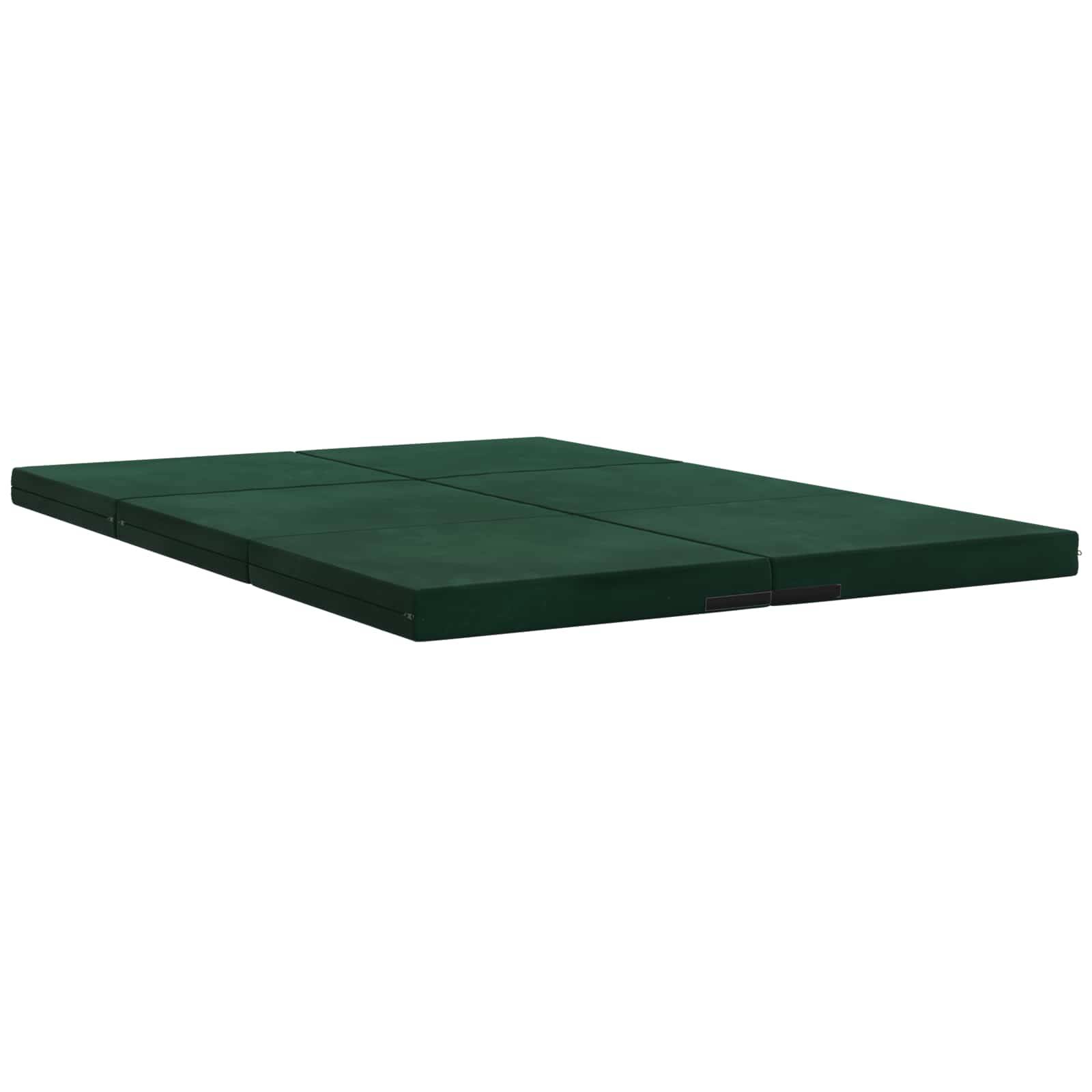 vidaXL Faltmatratze 140 x 67 x 45 cm Dunkelgrün