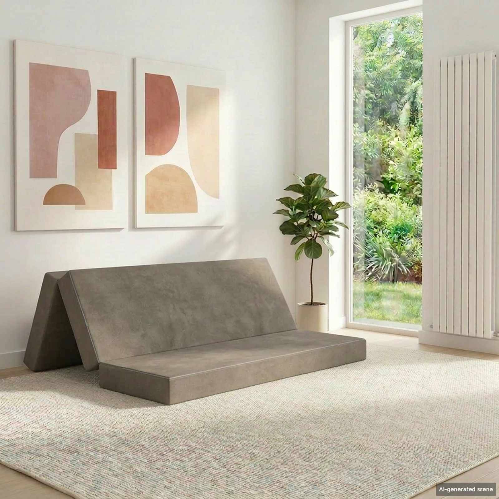 vidaXL Klappsofa Bett 160 x 67 x 45 cm Hellgrau