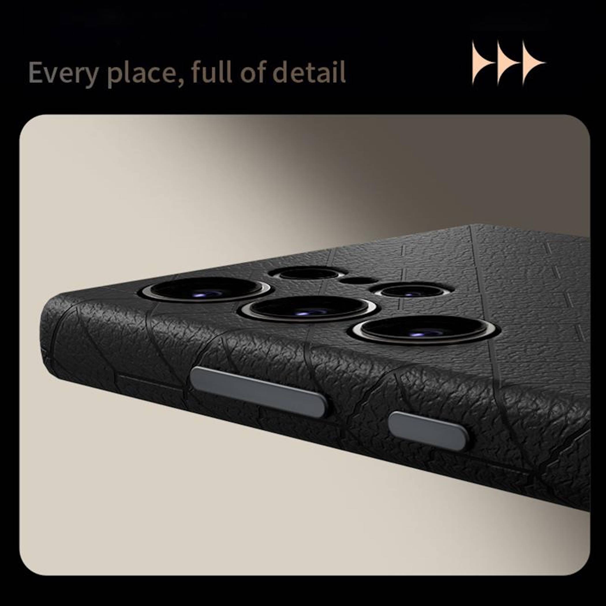 Handyhülle Backcover Samsung Galaxy S26 Ultra 5G Geprägtes Gittermuster Schwarz
