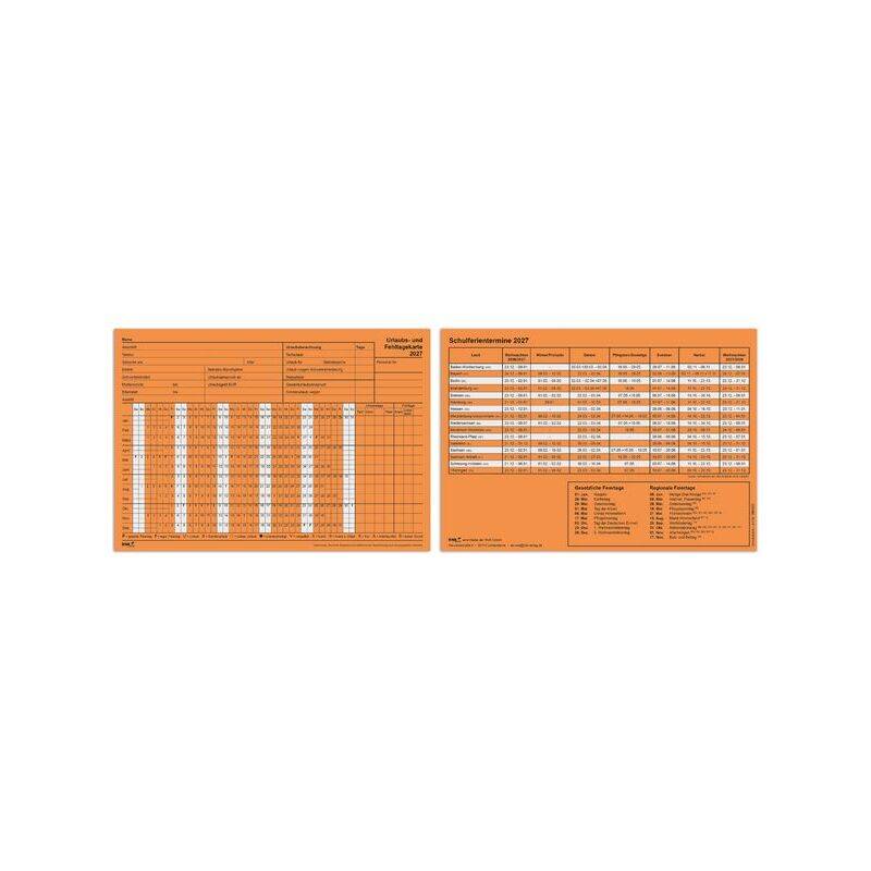 Orange bedruckte Planungs- oder Formularblätter nebeneinander, mit Tabellen, Spalten und Zeilen zur Verfolgung von Stunden oder Dateneintragungen.