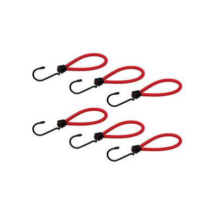 IWH Gepäckspanner, Länge: 100 mm, rot, 6er Set