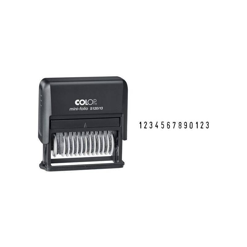 COLOP Ziffernstempel Mini Folio S120/13, 13-stellig, schwarz