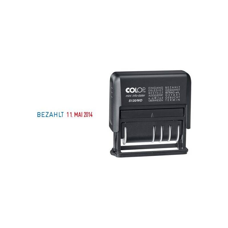 COLOP Mini-Dater S 120/WD - Stempel - Selbstfärbend - Zweifarbig (Blau, Rot)