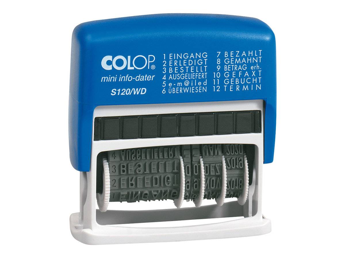 COLOP Mini-Dater S 120/WD - Stempel - Selbstfärbend - Zweifarbig (Blau, Rot)
