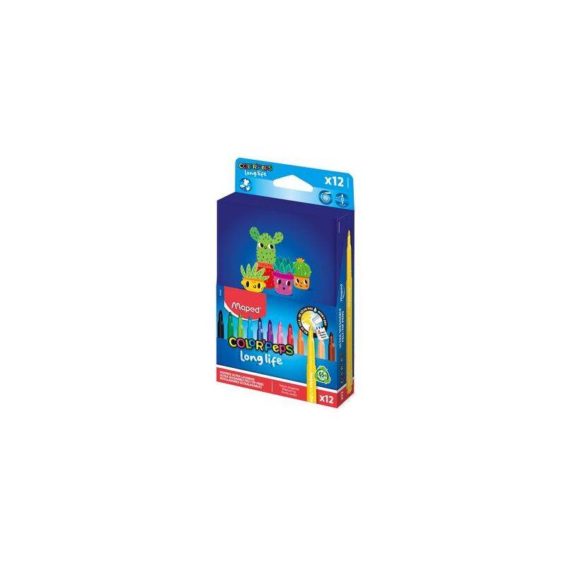 Maped Fasermaler COLOR'PEPS Long Life 2, 12er Kartonetui