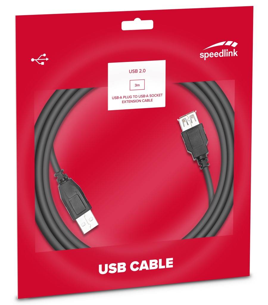 Basic USB 2.0 Verlängerungskabel 3m
