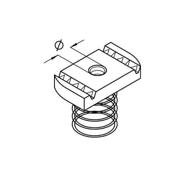 PohlCon (Puk) Ankermutter AMF 22 M8F