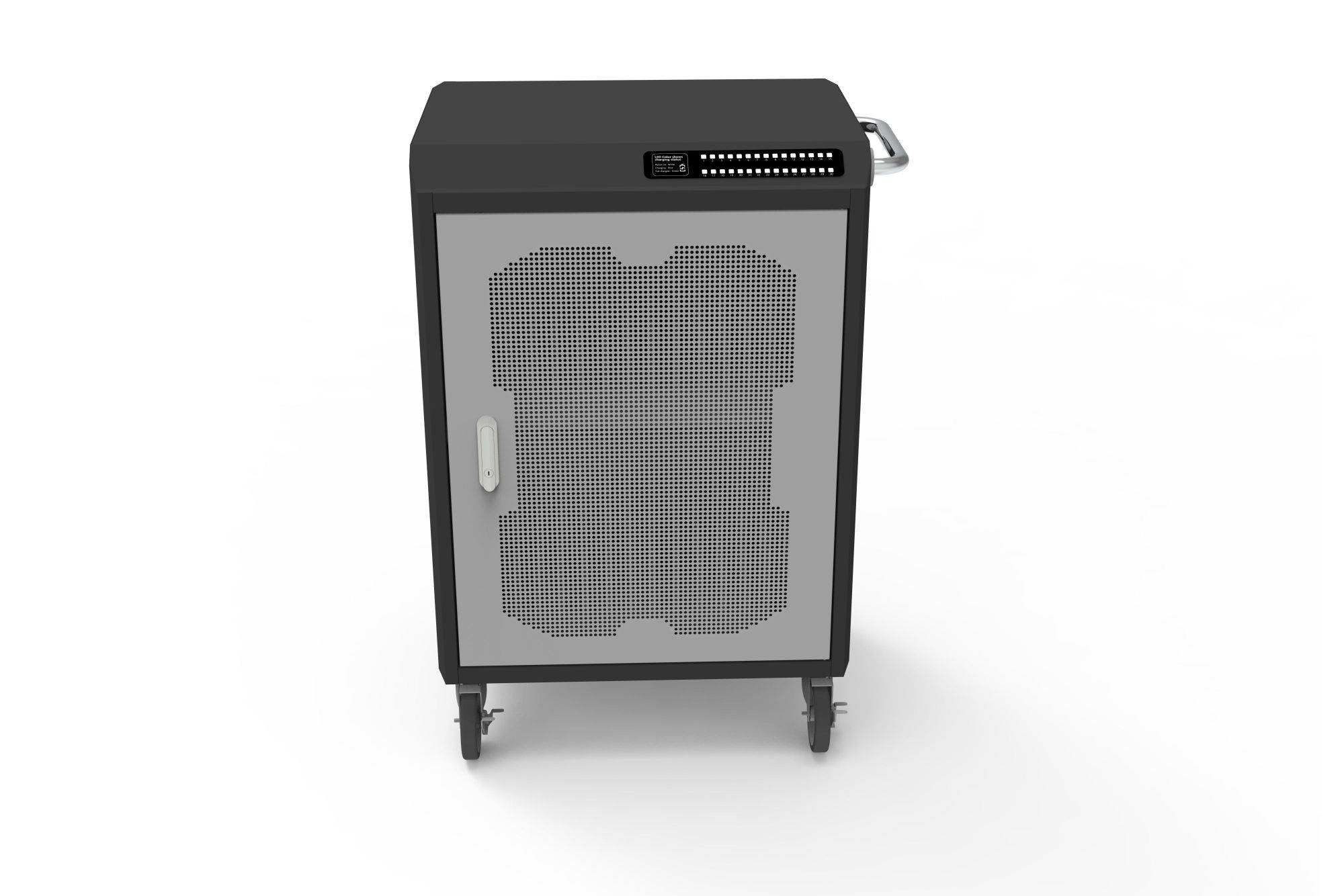 Good Connections® Ladewagen für 30 Geräte, USB-C™, 45W pro Port, PD 3.0, PPS, QC 3.0, schwarz/grau