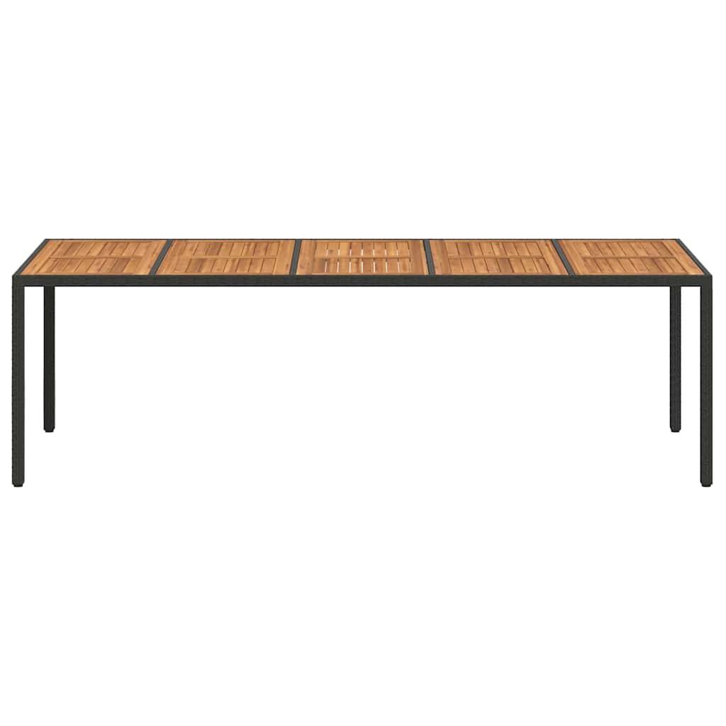 vidaXL Gartentisch Schwarz 250 x 100 x 75 cm Poly-Rattan