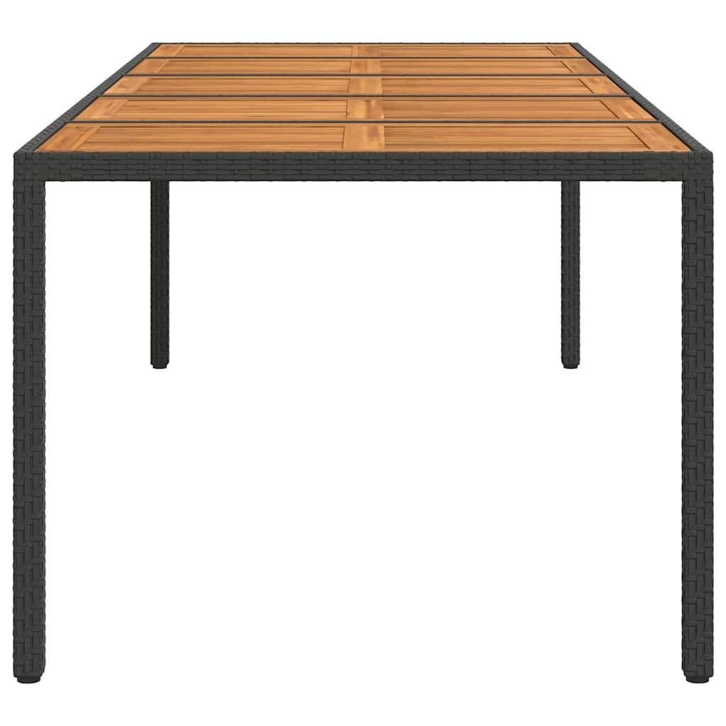 vidaXL Gartentisch Schwarz 250 x 100 x 75 cm Poly-Rattan