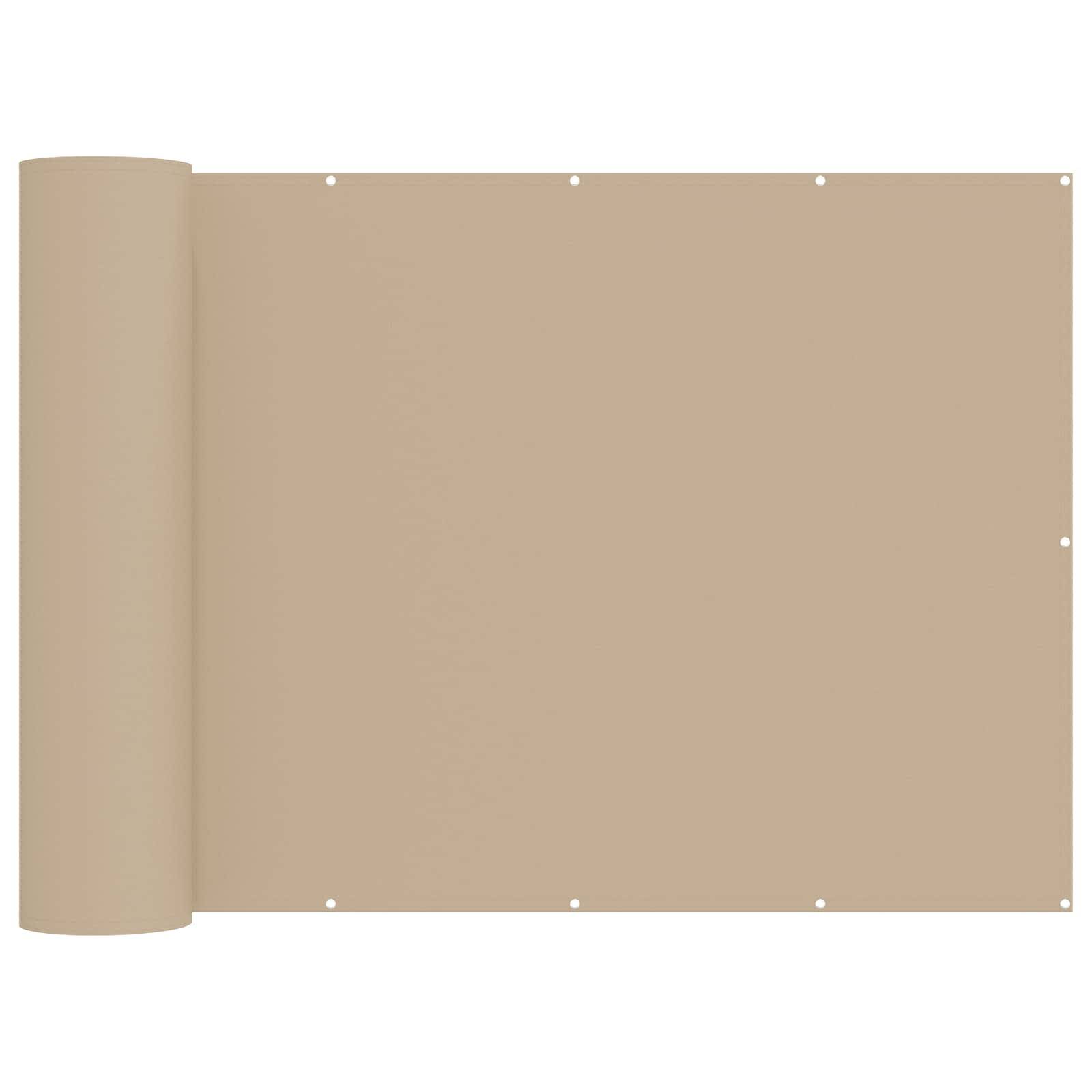 vidaXL Balkon Sichtschutz 150 x 600 cm Stoff mit PU-Beschichtung Beige