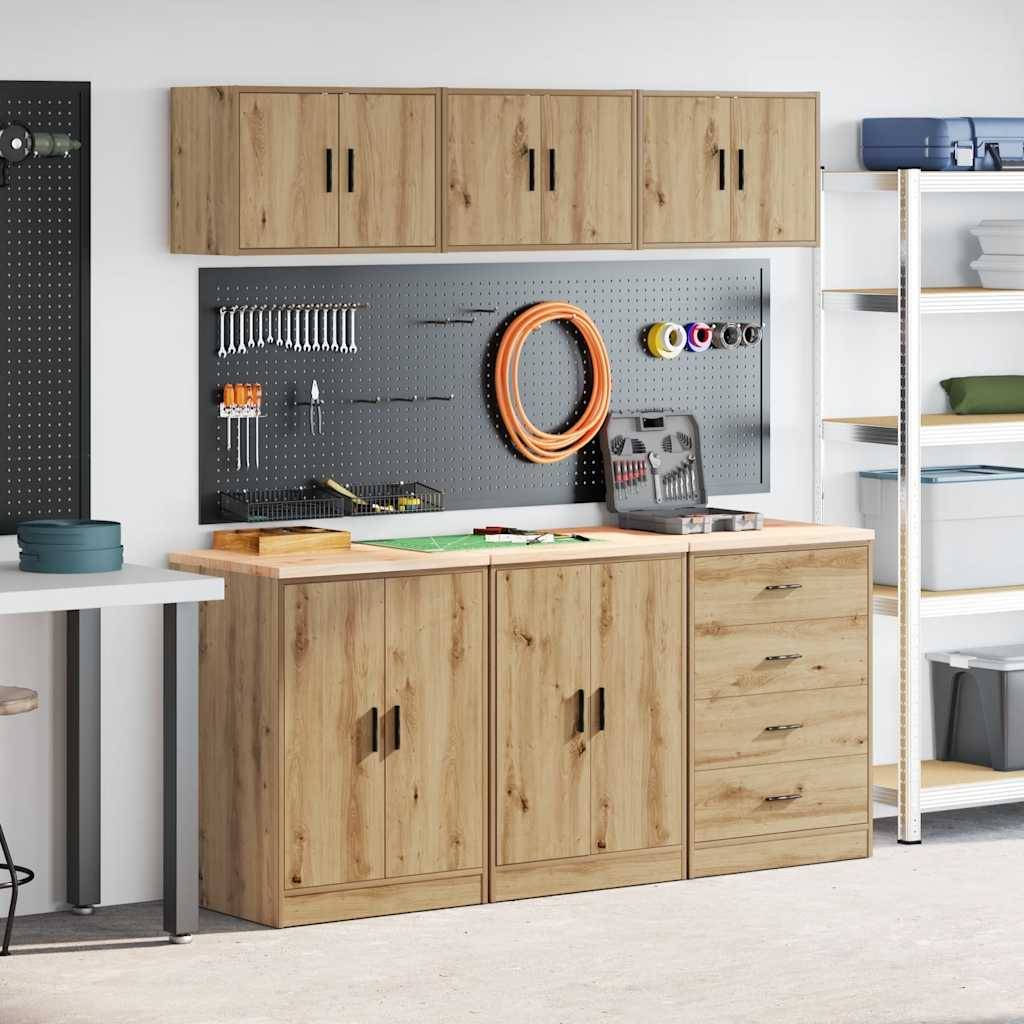 vidaXL Garagenschränke 6 Stk. Artisan-Eiche Holzwerkstoff