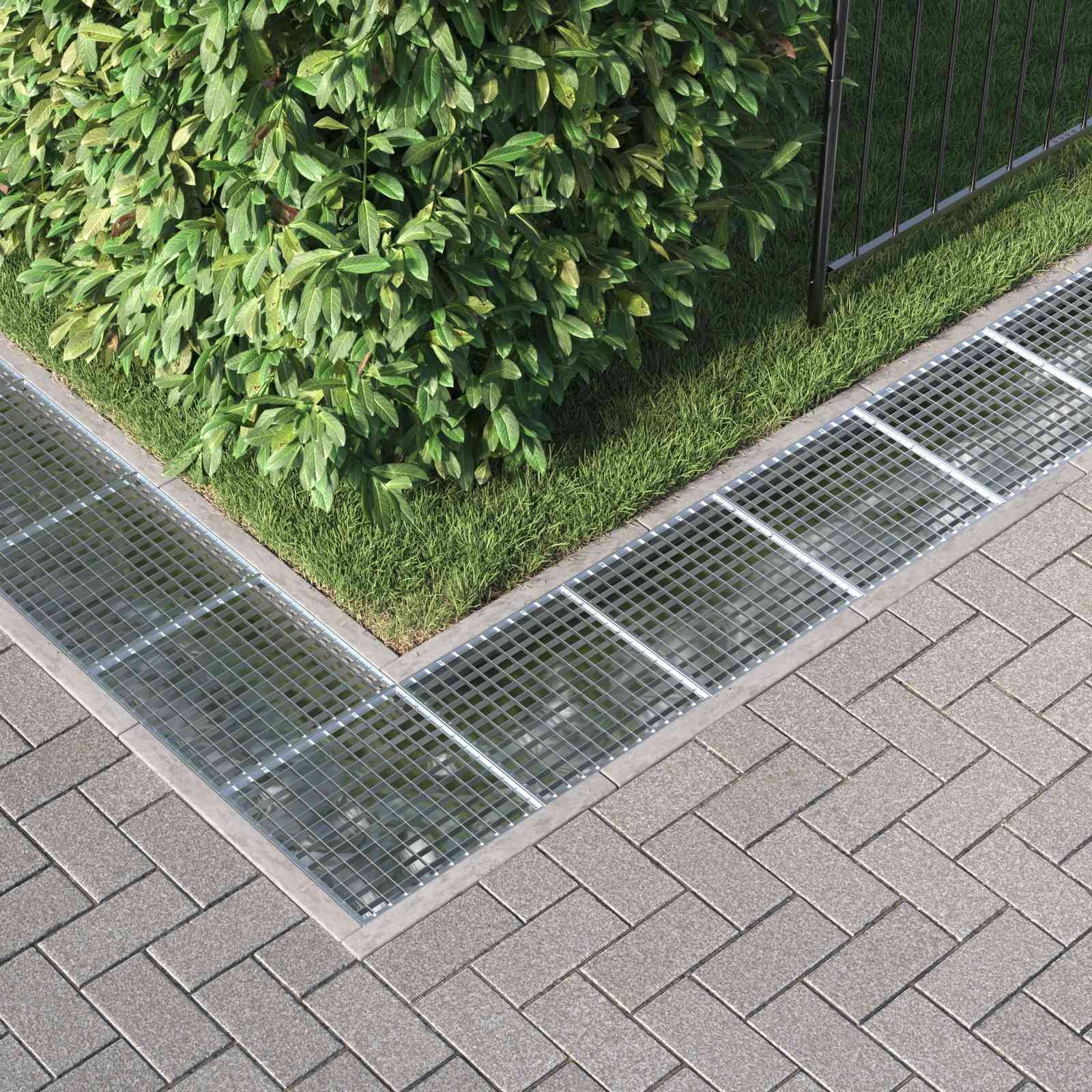 vidaXL Gitter Silber 40 x 40 x 2 cm Feuerverzinkter Stahl