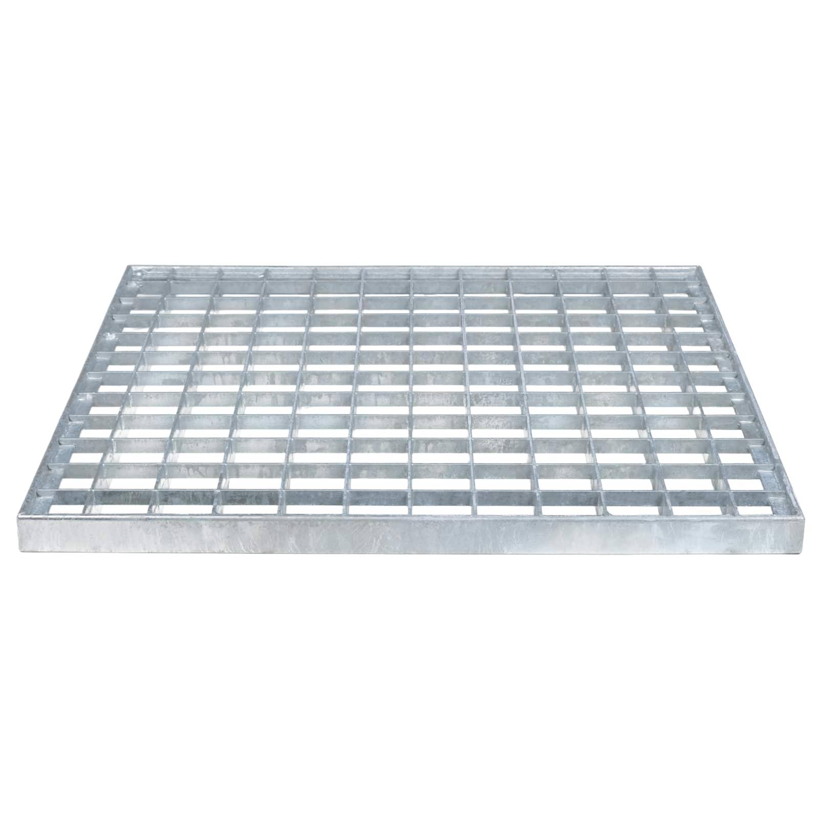 vidaXL Gitter Silber 40 x 40 x 2 cm Feuerverzinkter Stahl
