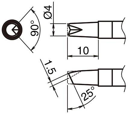 Aktiv-Lötspitze Format 4BCR
