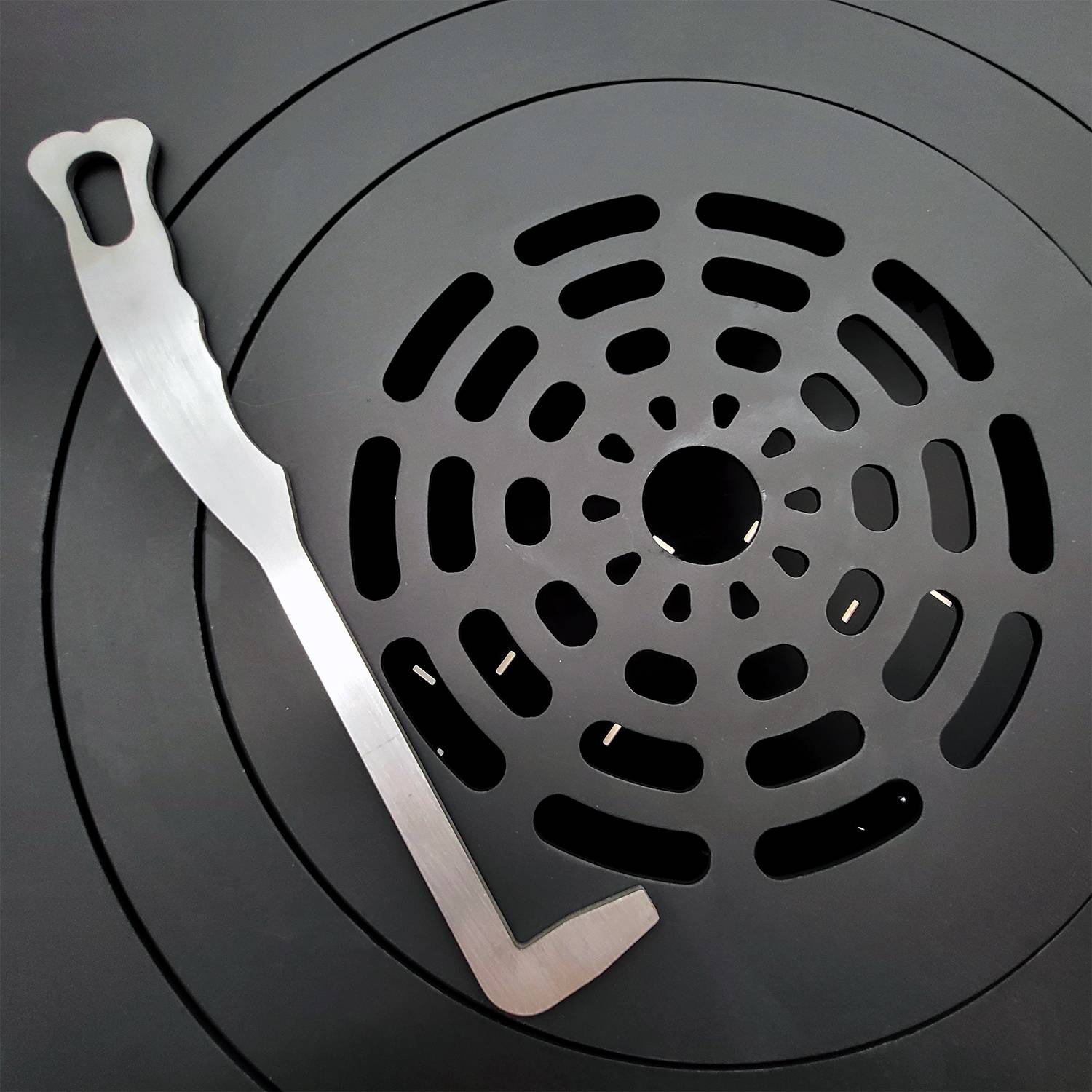 Topfhaken universal für Grillplatte Edelstahl 29cm