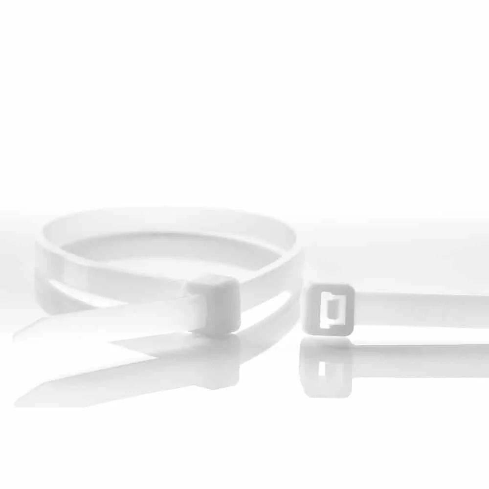 100 Kabelbinder 450x7 6mm Natur (weiss) PA6.6