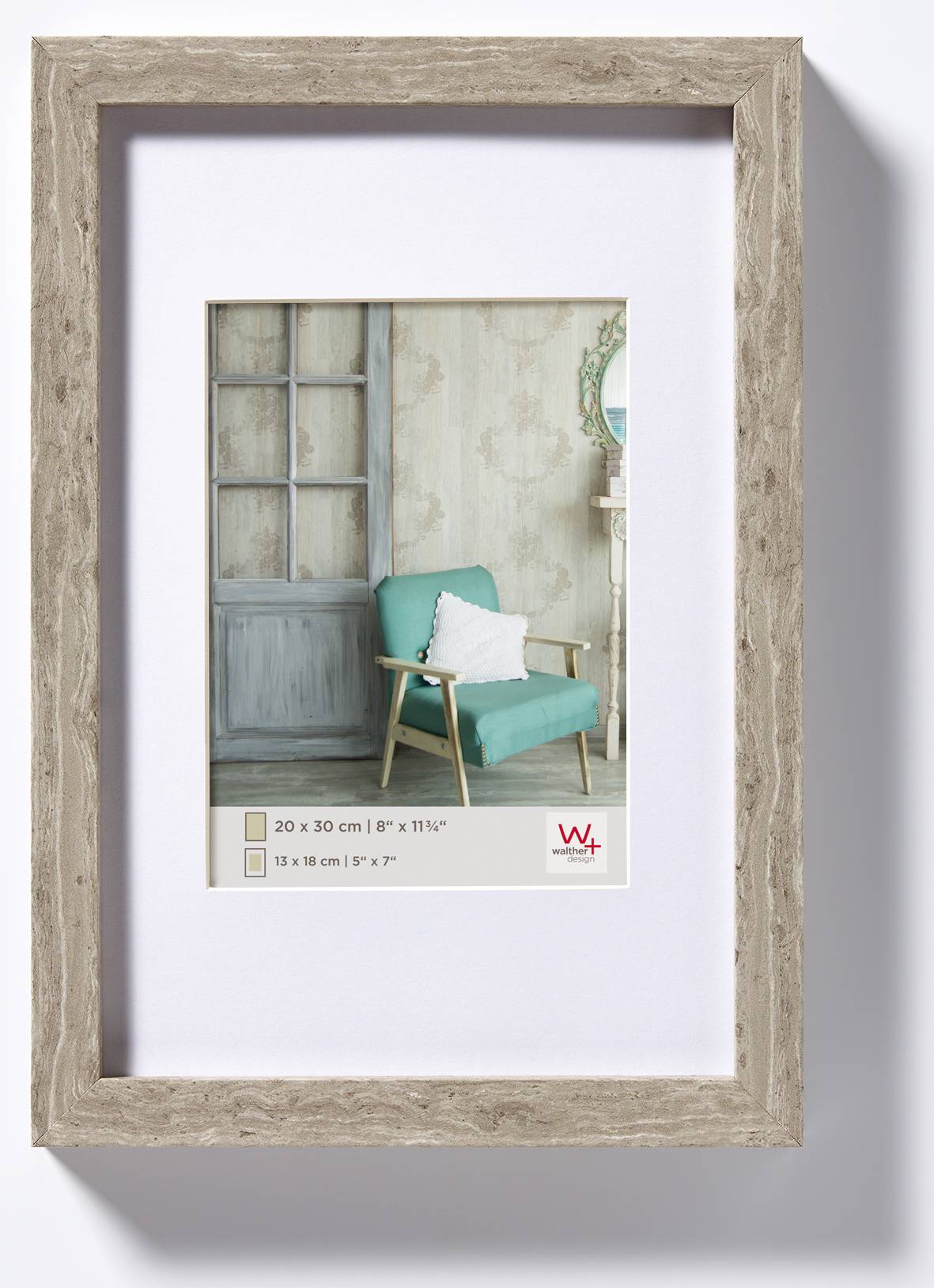 Stockholm Holzrahmen 60x80 GRAU