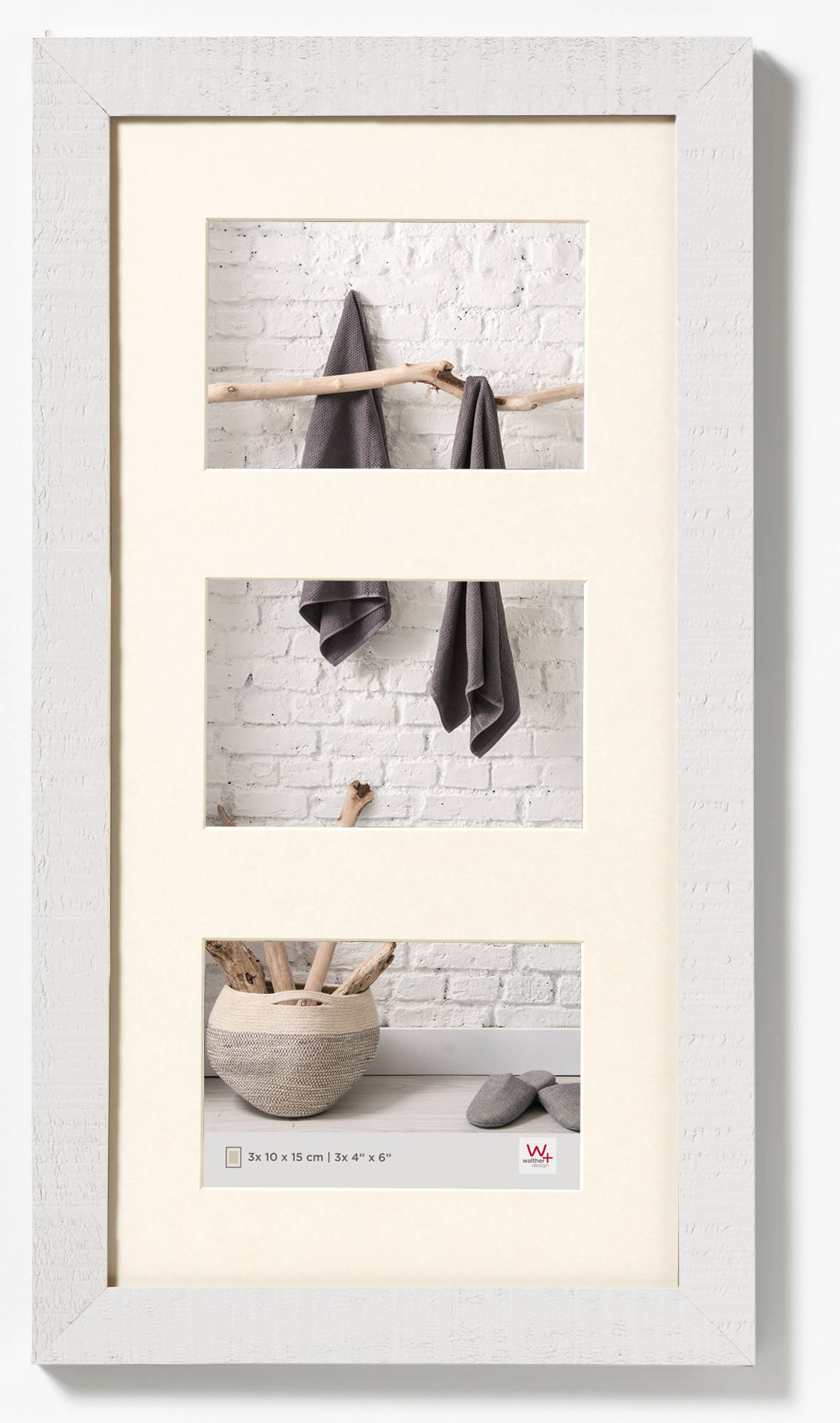 Home Holzrahmen Galerie 3x10x15 POLARWEISS