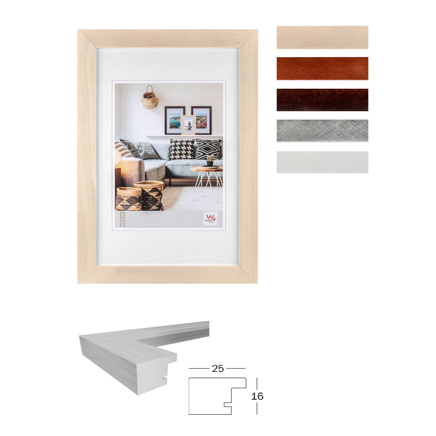 Nizza Holzrahmen 10x15 SILBER