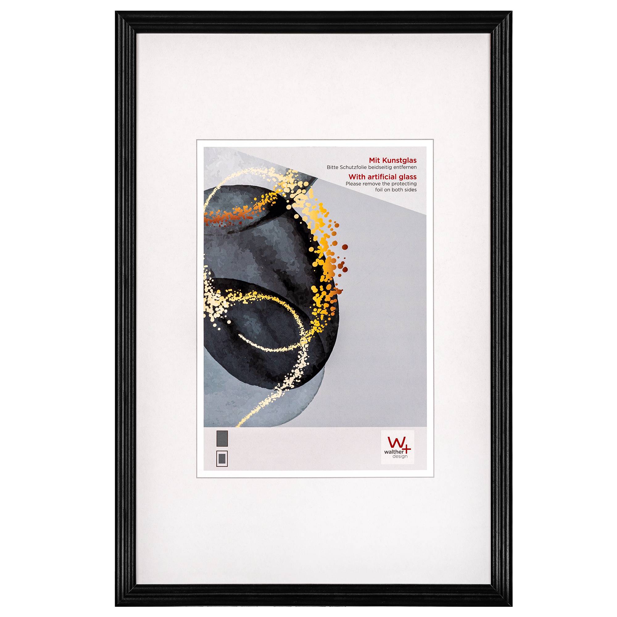 Select Holzrahmen Kunstglas, 10x15 cm, SCHWARZ