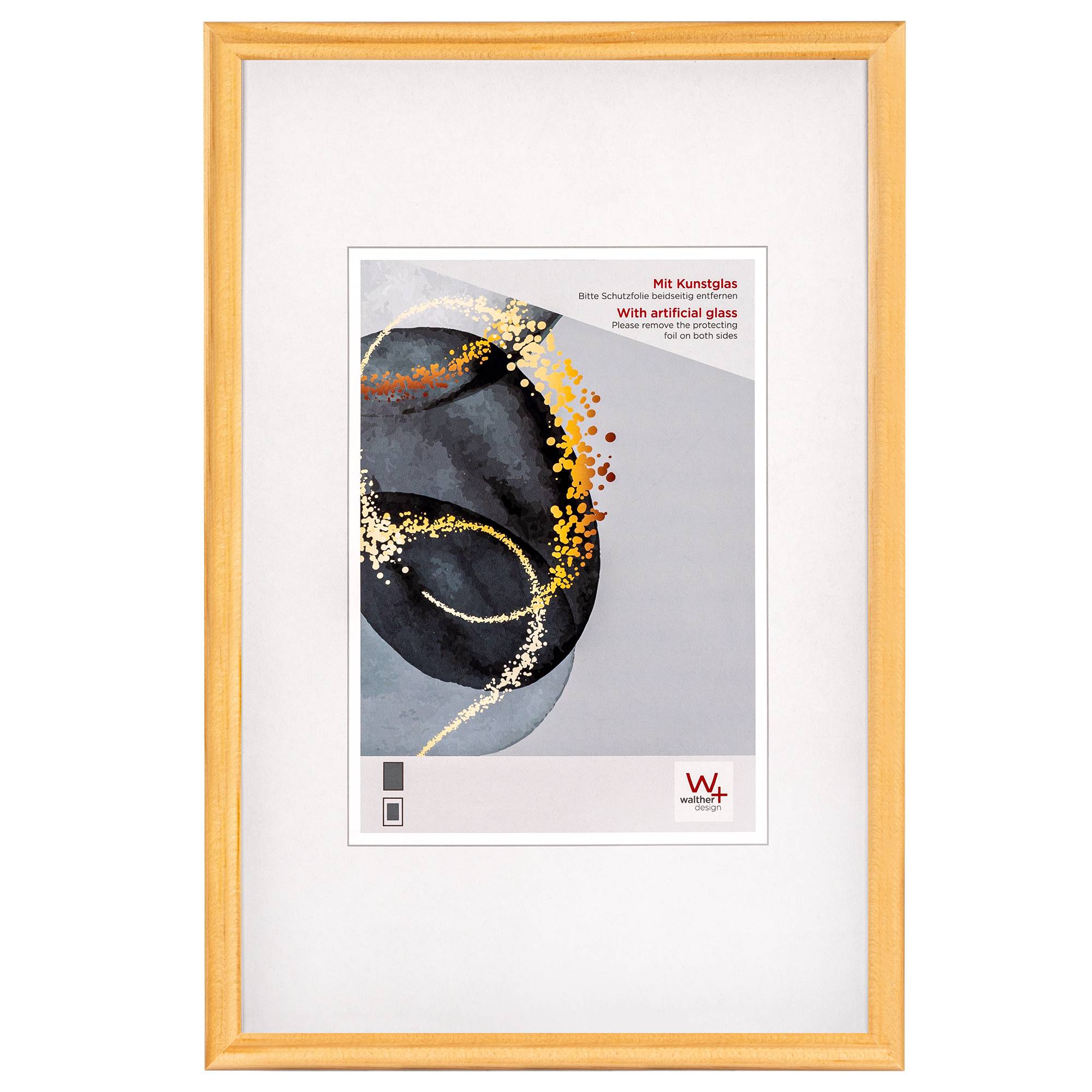 Select Holzrahmen Kunstglas, 10x15 cm, NATUR