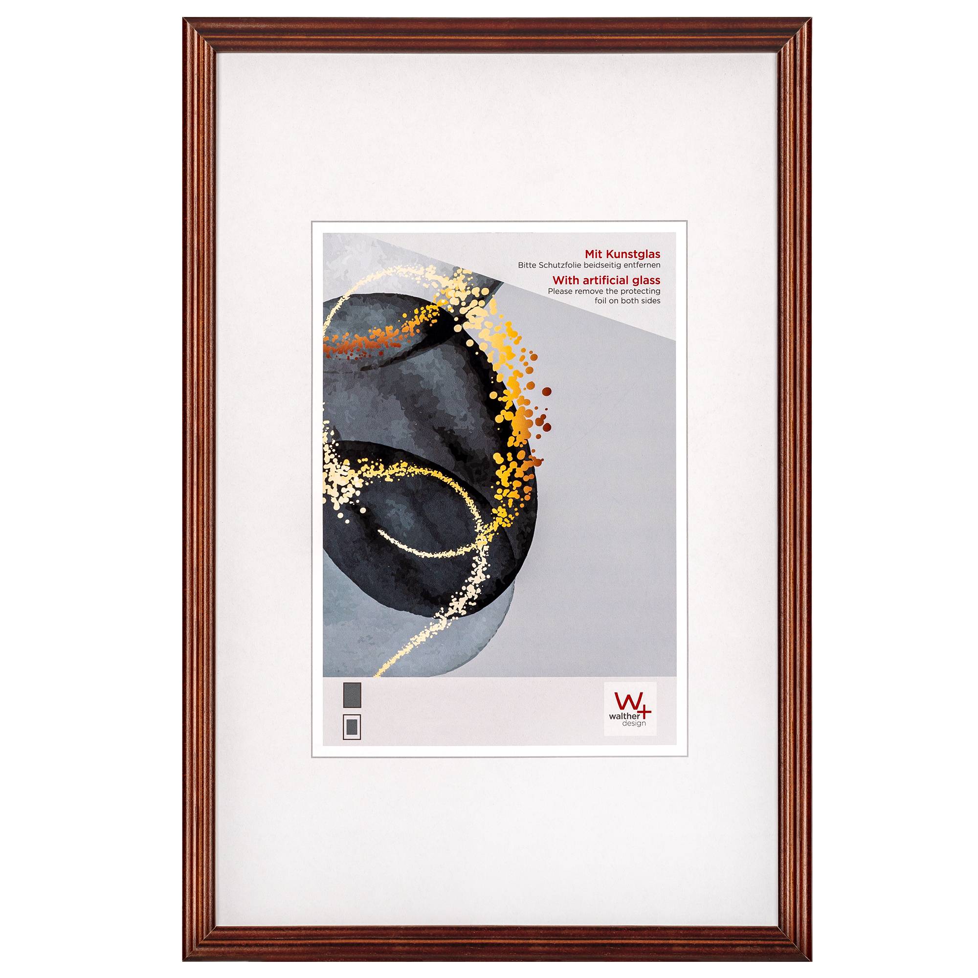 Select Holzrahmen Kunstglas, 10x15 cm, BRAUN