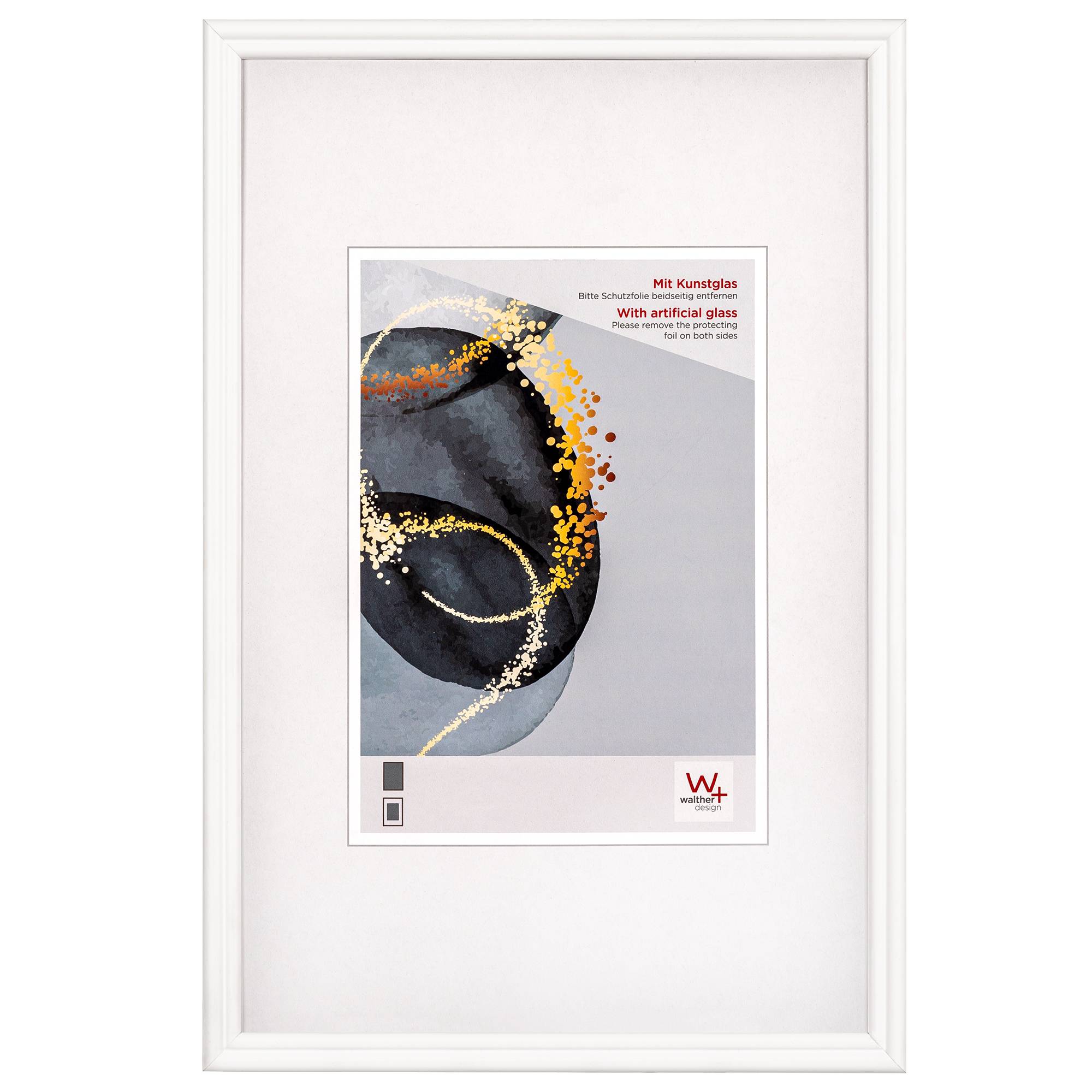 Select Holzrahmen Kunstglas, 10x15 cm, WEISS