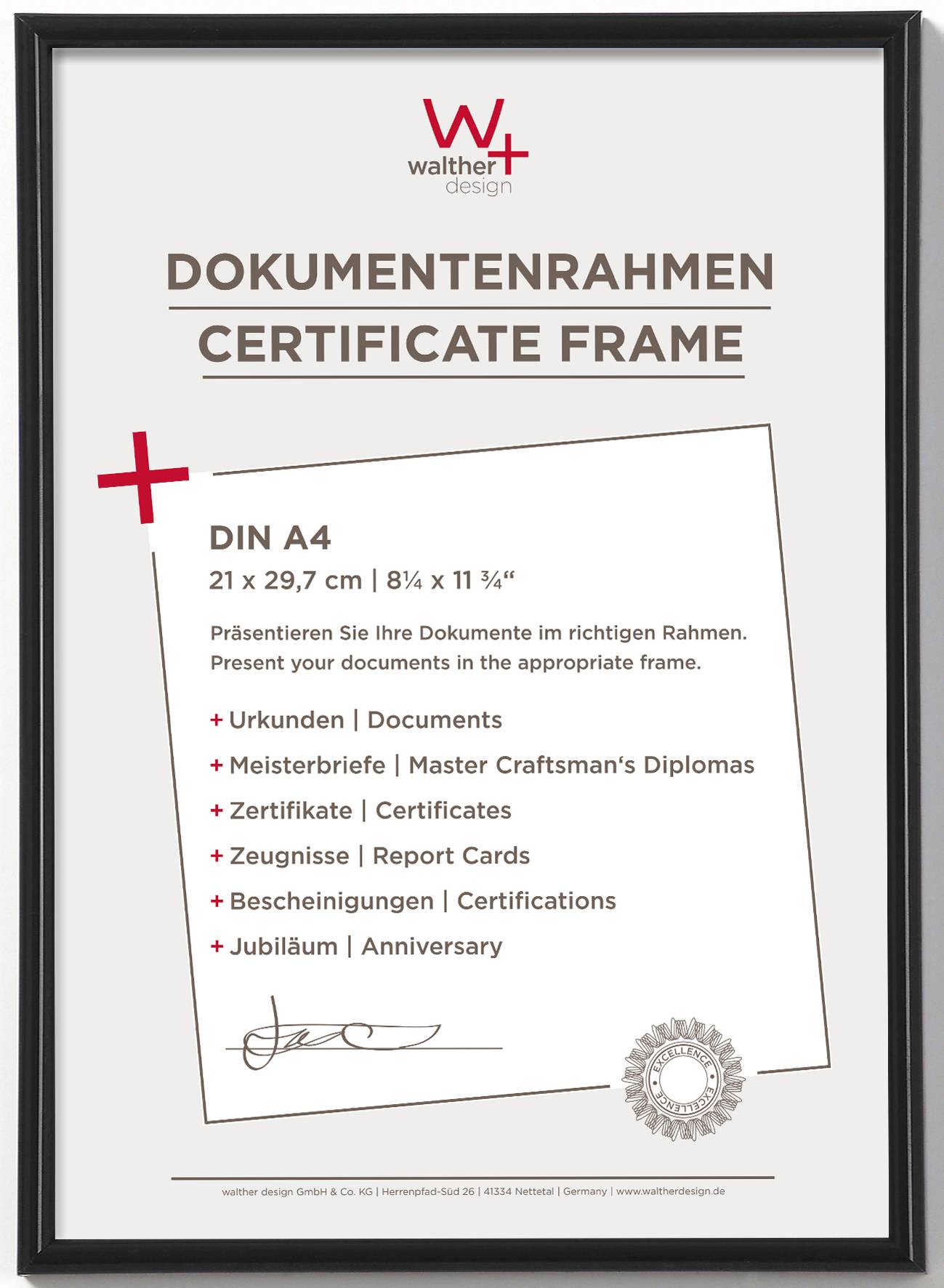 Galeria Kunststoffrahmen 21x29,7 SCHWARZ
