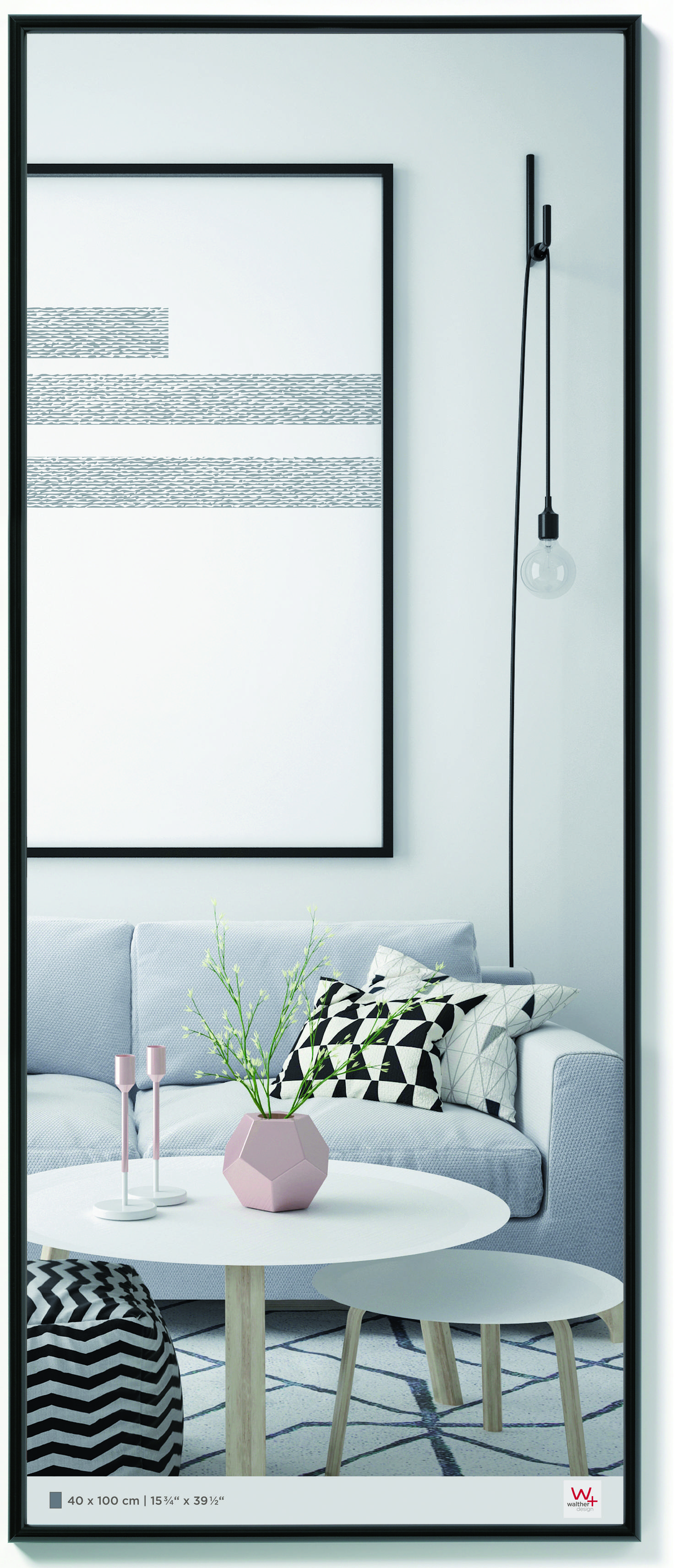 Galeria Kunststoffrahmen 40x100 SCHWARZ