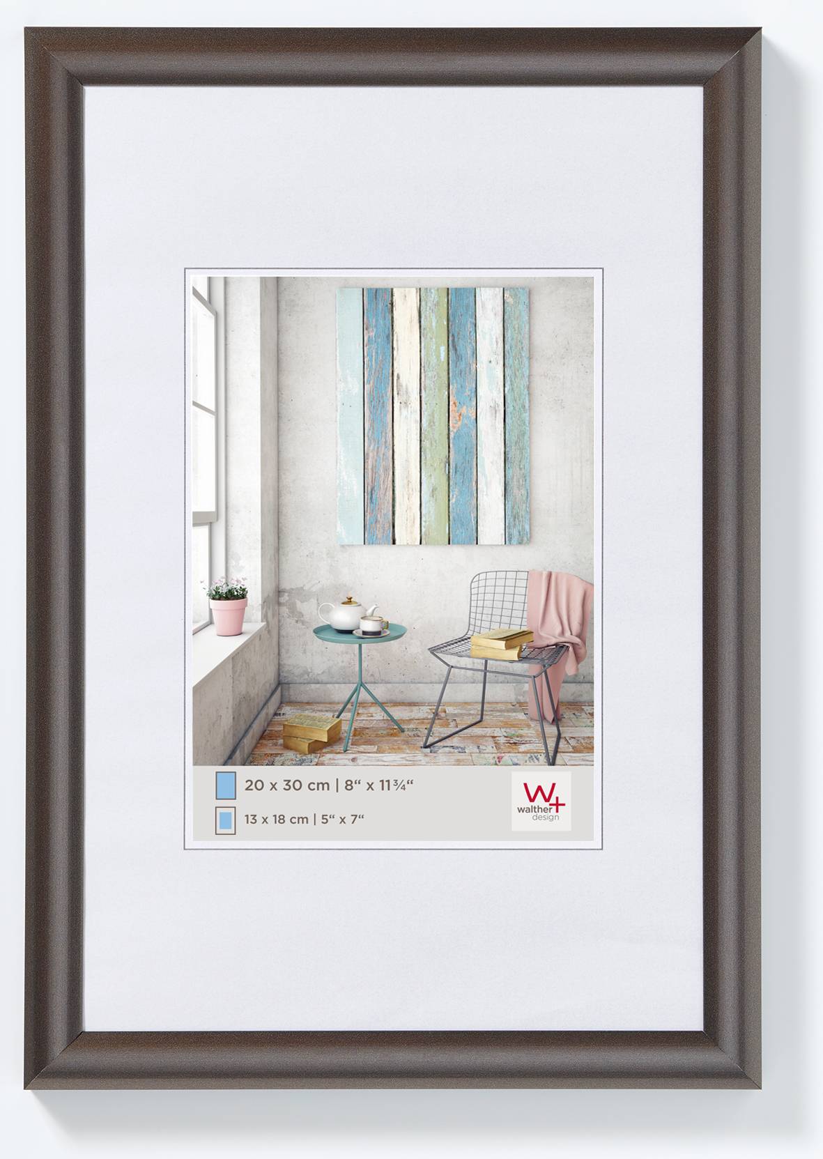 Trendstyle Kunststoffrahmen 10x15 STAHL