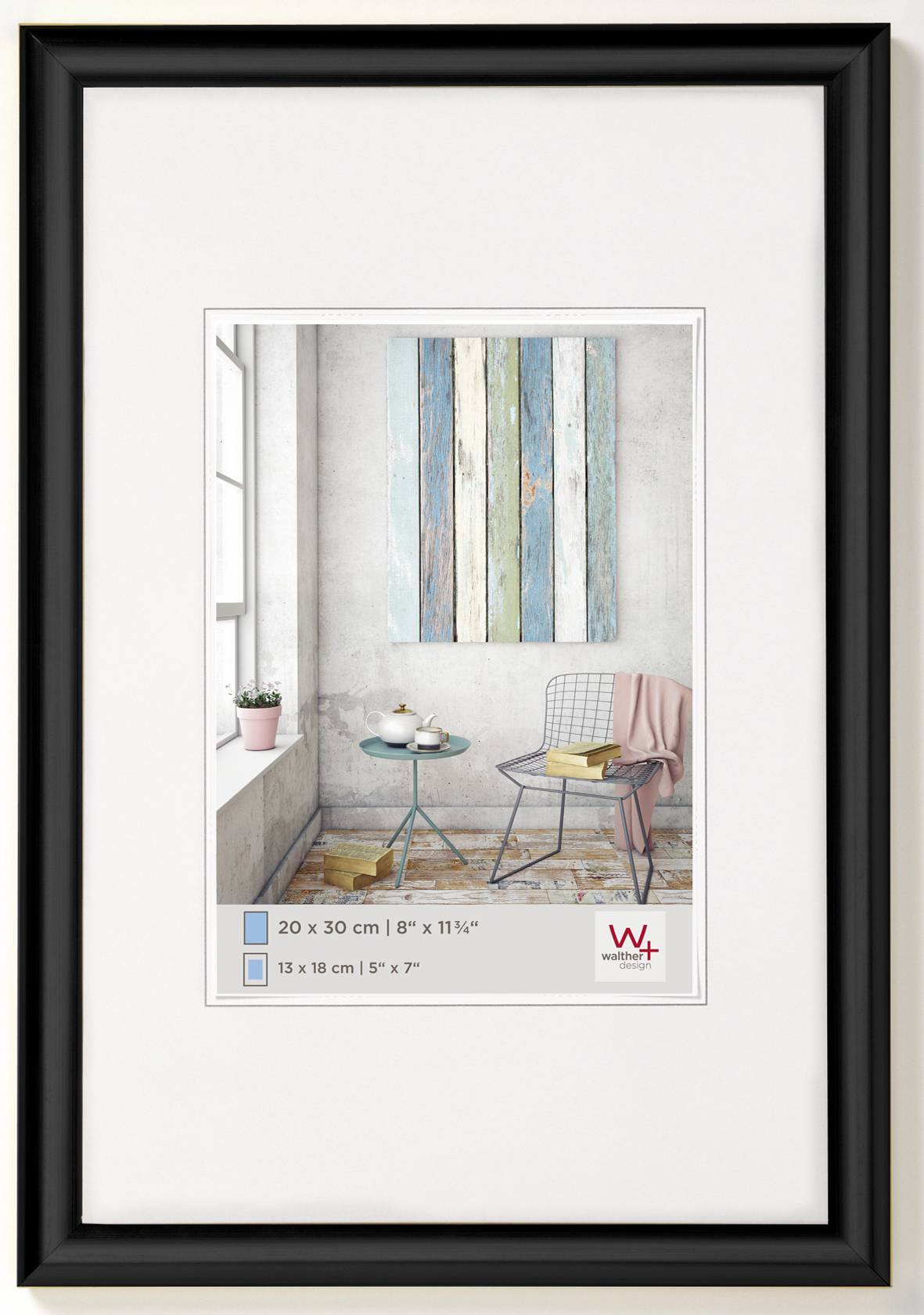 Trendstyle Kunststoffrahmen 60x80 SCHWARZ