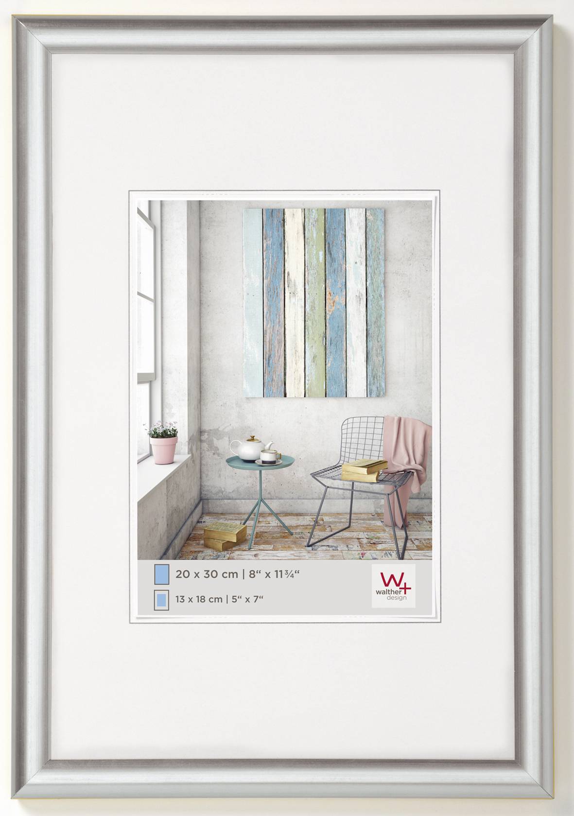Trendstyle Kunststoffrahmen 60x80 SILBER