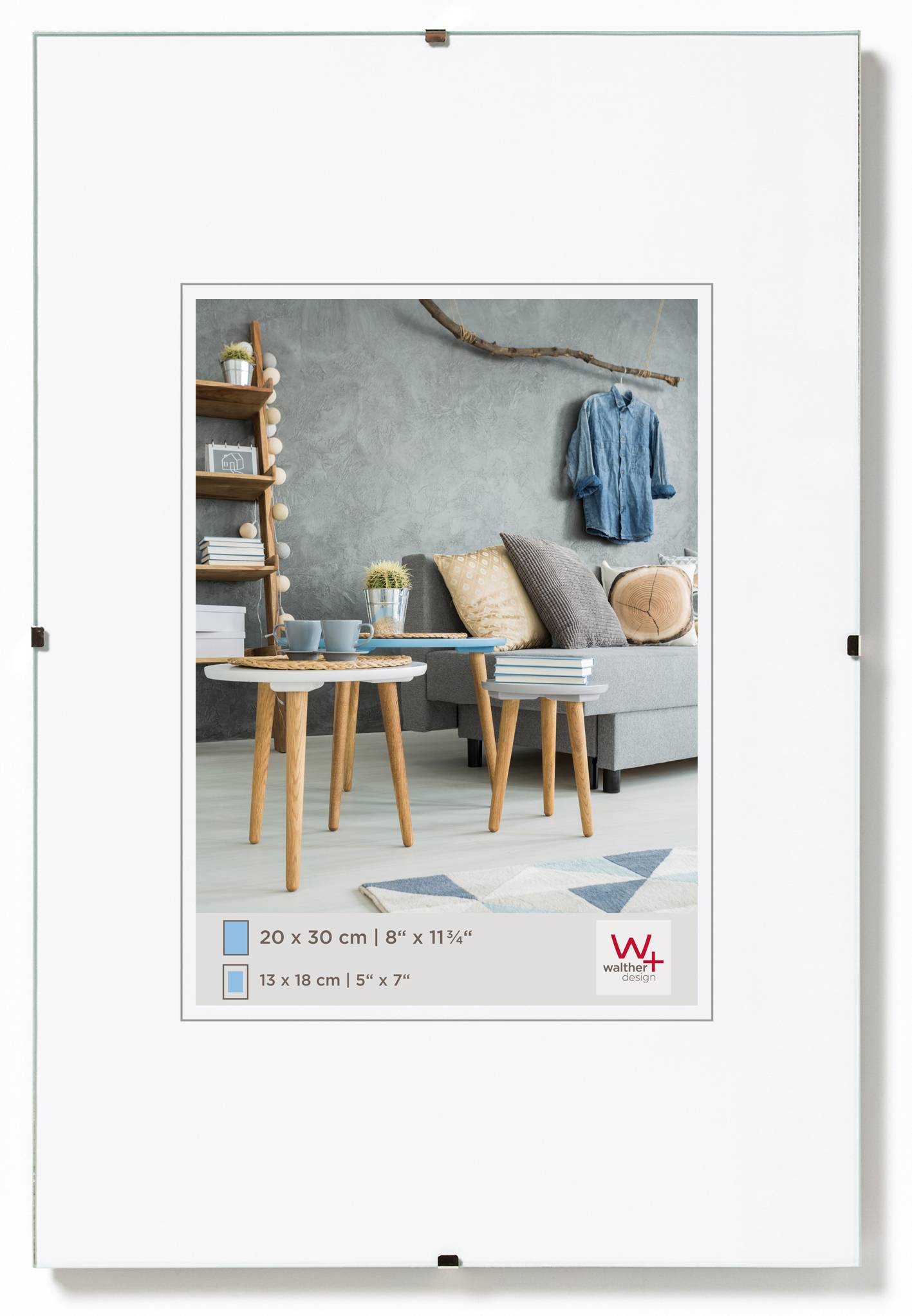 Rahmenlose Bildhalter 10,5x15 ANTIREFLEXGLAS