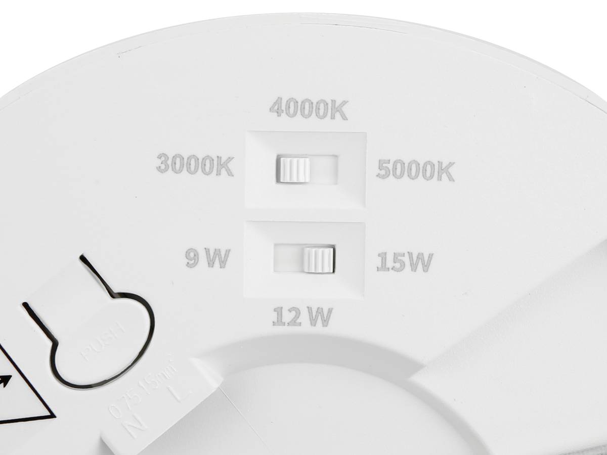 LED Panel Downlight rund Ø17cm weiß 9/12/15W 3CCT 3000/4000/5000K 1120lm CRI>80 IP20