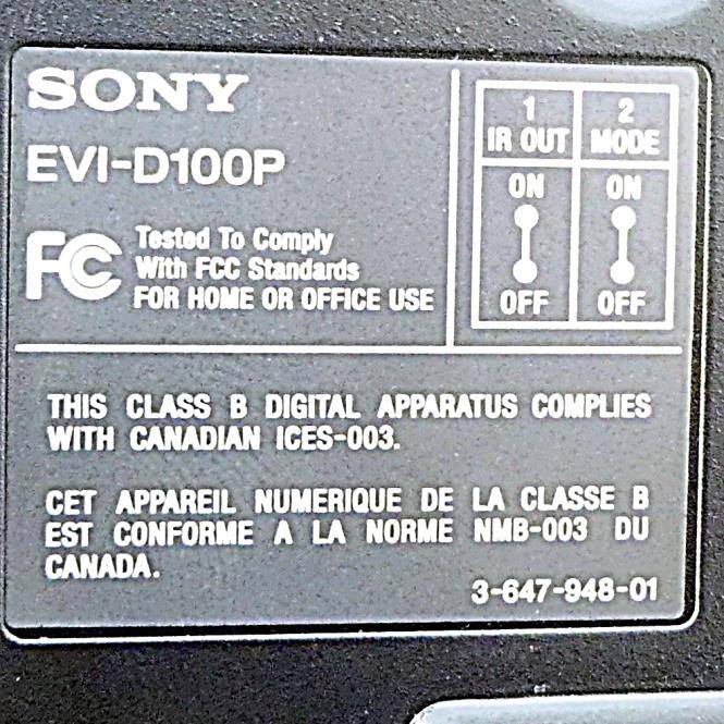SONY Video Kamera (EVI-D100P)