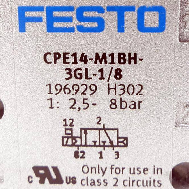 FESTO Vorgesteuertes Magnetventil 3/2 196929 (CPE14-M1BH-3GL-1/8)