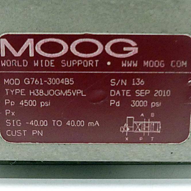 MOOG Servo-Ventil H38JOGM5VPL H38JOGM5VPL (G761-3004B5)