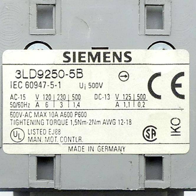 Siemens Zusatzschalter (3LD9250-5B)