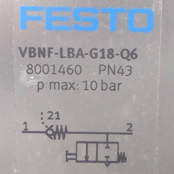 FESTO Rückschlagventil 8001460 (VBNF-LBA-G18-Q6)