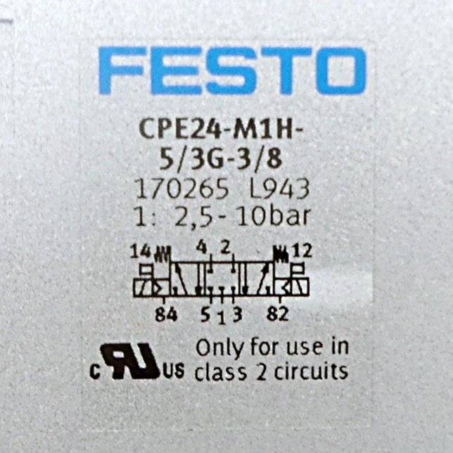 FESTO Magnetventil 170265 (CPE24-M1H-5/3G-3/8)