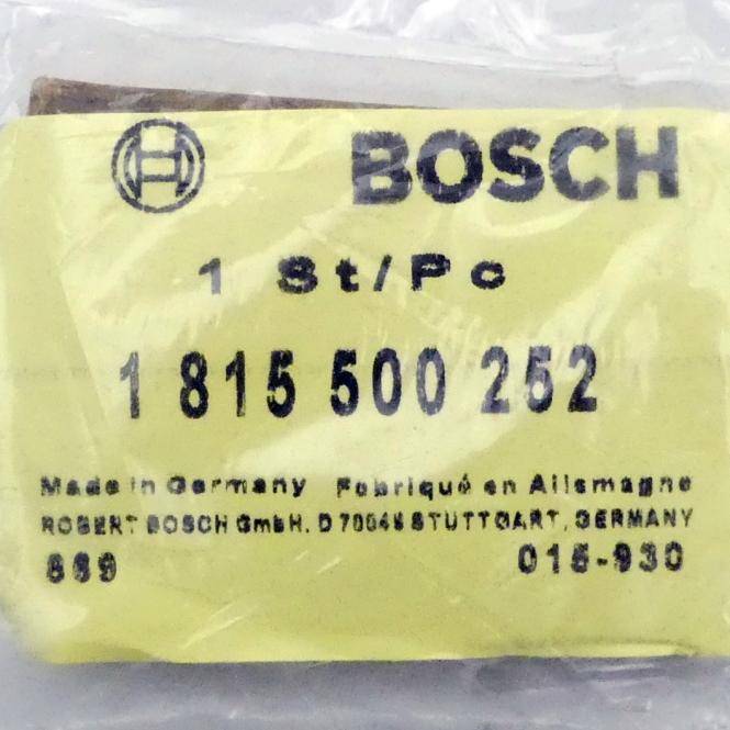Etikett auf einer Bosch-Teileverpackung mit der Teilenummer 1 815 500 252 und „Made in Germany