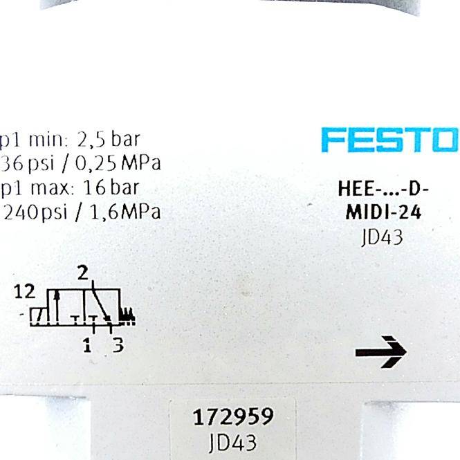 FESTO Einschaltventil HEE-D-MIDI-24 172959 (HEE-D-MIDI-24)